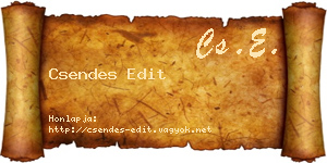 Csendes Edit névjegykártya